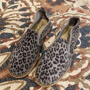 Free People leopard suede espadrilles- size 39